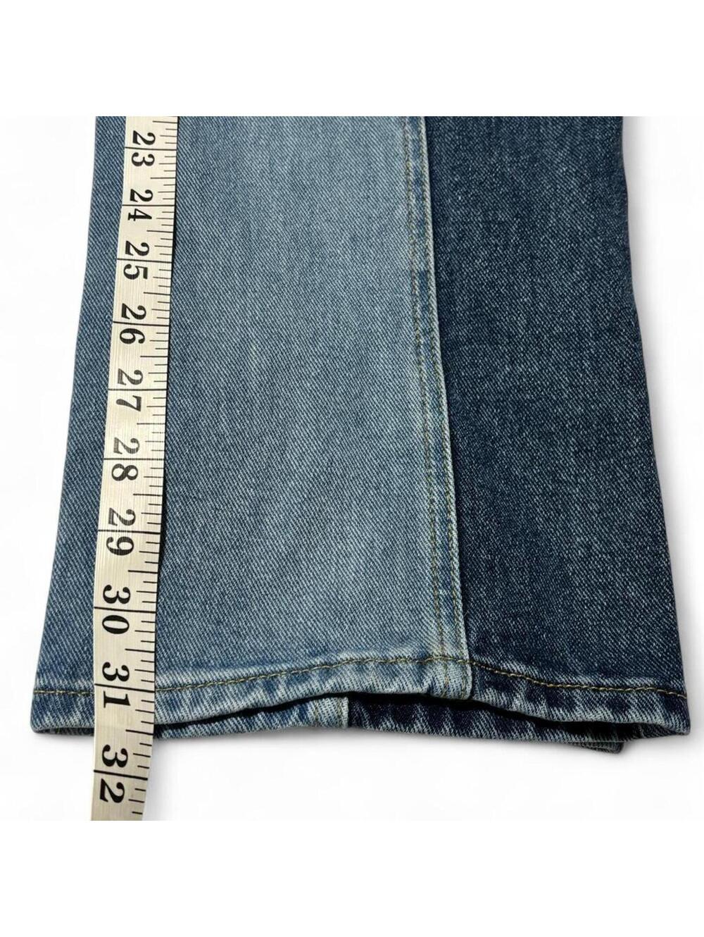 PacSun Two Tone Panel Jeans Size 25 High Rise Straight Leg - Picture 3 of 6